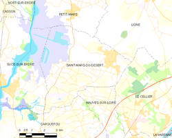 Map commune FR insee code 44179